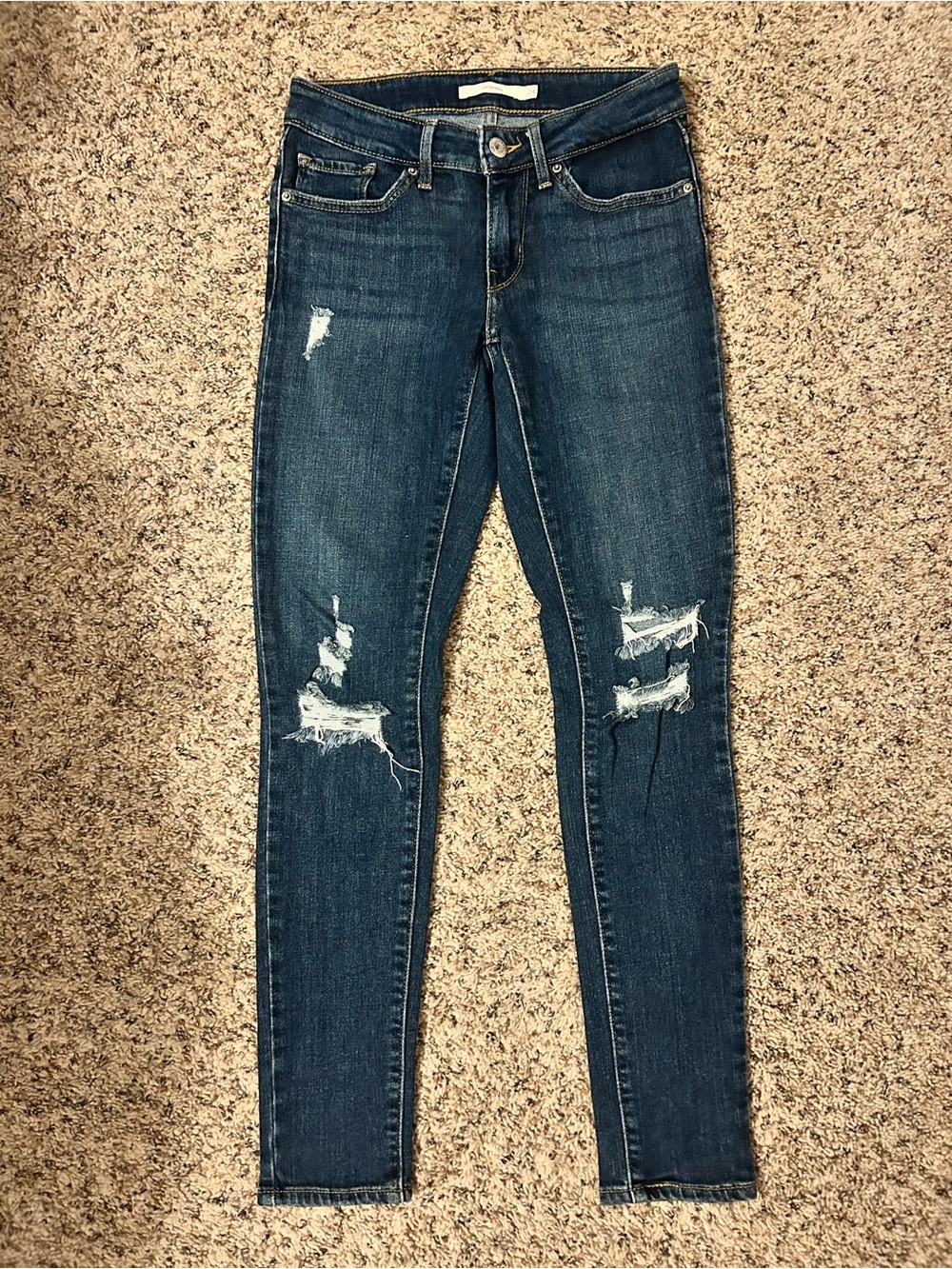 Levi’s 711 Distressed Skinny Jeans